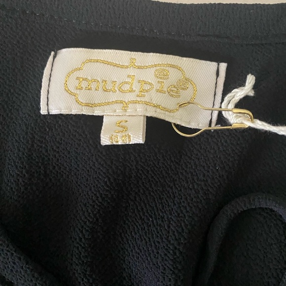 Mudpie Women's Black Tie Lace Up Long Sleeve Blouse Size Small - Picture 5 of 9